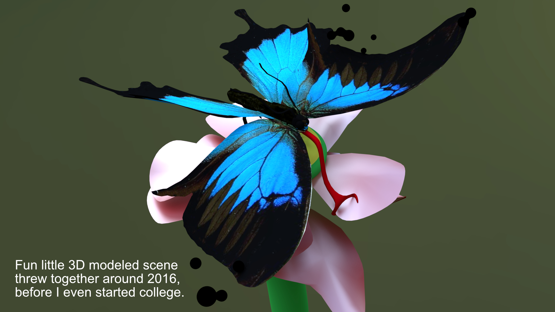 3D modeled scene